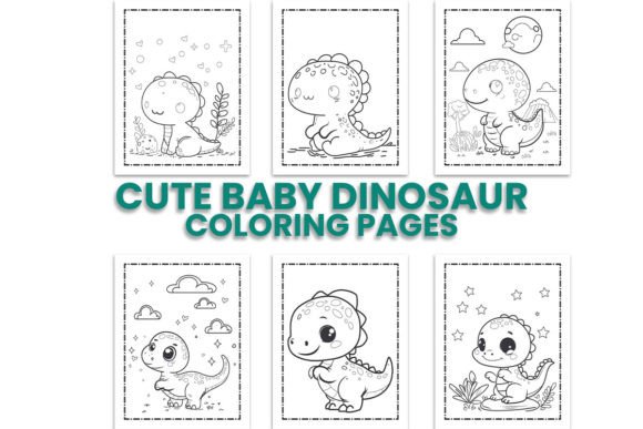Cute Baby Dinosaur Coloring Pages