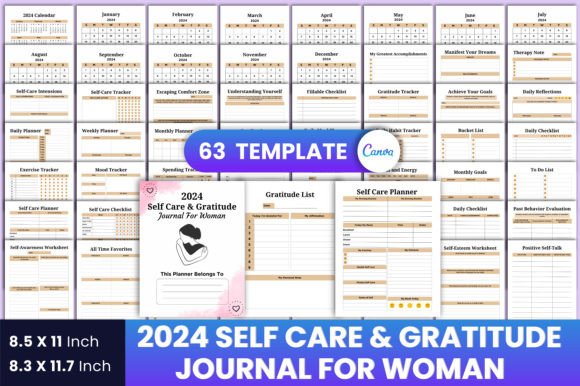 Embrace a New Chapter of Well-Being with a 2024 Self Care Gratitude Journal