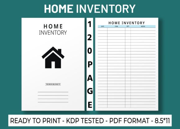 Home Inventory KDP Interior for Clean Book Design