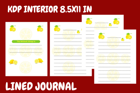 Lemon Notebook Lined Journal