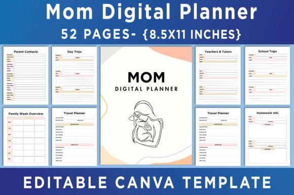 Mom Digital Planner: Your All-in-One Hub for Family Life, Growth Tracking, and Everyday Sanity