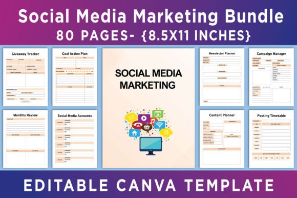Social Media Marketing Bundle: The All-in-One Canva Template for Smarter Content Planning