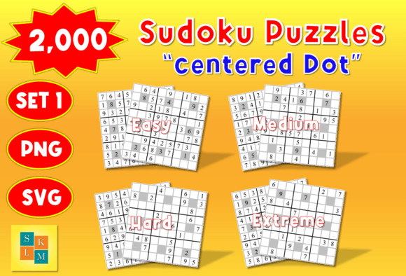 Sudoku 2,000 Centered Dot Sudokus